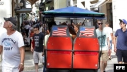 Turistas estadounidenses en La Habana.