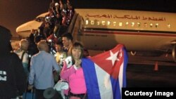 Iliana Hernández a su llegada a Marruecos.