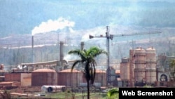 La planta de níquel de Moa, gestionada por Sherritt.