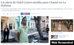 El modelo, Tony Castro, en el Paseo del Prado