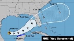 Pronóstico de la trayectoria de Milton. (NHC)