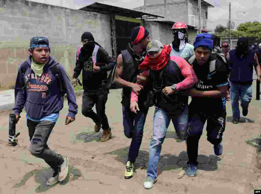 Manifestante herido en las manifestaciones de Nicaragua.