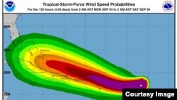 Irma al mediodía del 4 de septiembre.