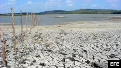 Represa en la oriental provincia de Camagüey, una de las zonas más afectadas por la sequía.