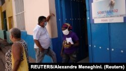 Un centro de vacunación en La Habana.