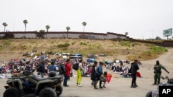 La frontera sur de EEUU, en la zona de San Diego, el 12 de mayo de 2023. (AP/Gregory Bull).