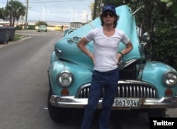 Jagger durante su visita a La Habana.