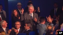 Miguel Díaz-Canel celebra en la clausura del Festival del Habano, el pasado 4 de marzo en La Habana (AP Photo/Ismael Francisco).