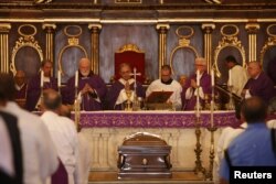 Misa de exequias del cardenal Jaime Ortega en la Catedral de La Habana.