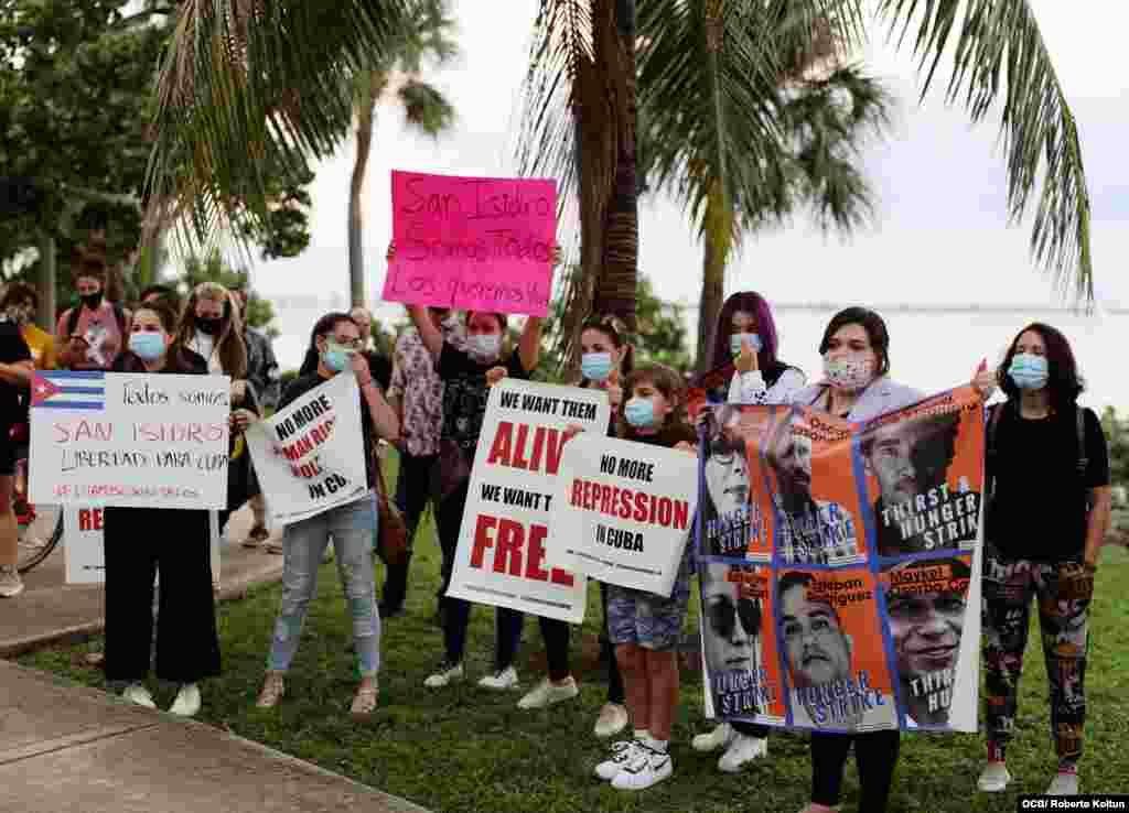 El exilio brinda apoyo al Movimiento San Isidro en la ciudad de Miami.