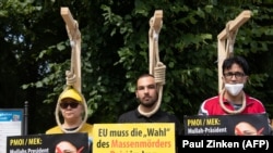 Una protesta contra la represión en Irán, en Berlín el 10 de julio de 2021. (Paul Zinken / AFP).