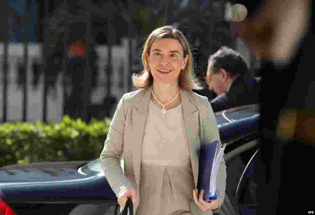 La Alta Representante de la Unión Europea en Política Exterior, Federica Mogherini.