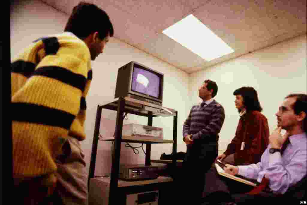 Investigadores Eugenio Nigro, Alex Rivero, Clara Domínguez y Ramón Mestre, Radio Martí.