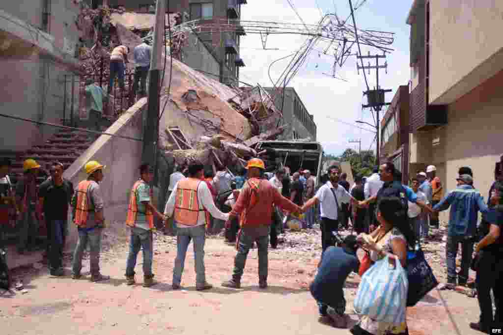 Edificio derruido en Cuernavaca, capital del estado de Morelos.