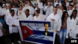 Médicos cubanos varados en Bogotá. (Foto: Archivo)