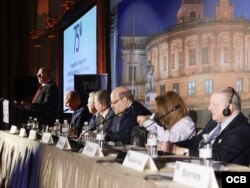 Raúl Valdés-Fauli, alcalde de Coral Gables, habla en la apertura de la 75 Asamblea de la SIP.