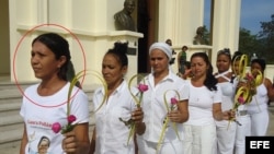 Miraida Martín es miembro de las Damas de Blanco.