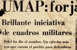 Las UMAP según eran presentadas por la prensa bajo control del régimen, en una imagen reproducida por el documental.