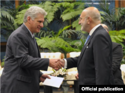 Miguel Díaz-Canel Bermúdez recibió al Excmo. Sr. Juan Fernández Trigo, en su puesto de embajador del Reino de España en Cuba en 2018-2020.