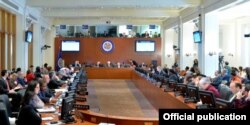 Asamblea General de la OEA. Foto tomada de Cuenta oficial de Twitter de la Organización de los Estados Americanos (OEA) en español.