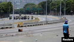 La Guardia Nacional el 1 de mayo en Caracas.