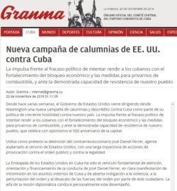 La nota del periódico Granma contra el líder la Unión Patriótica de Cuba, UNPACU.