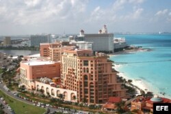 La zona hotelera de Cancún, uno de los centros de operaciones de los traficantes cubanos.