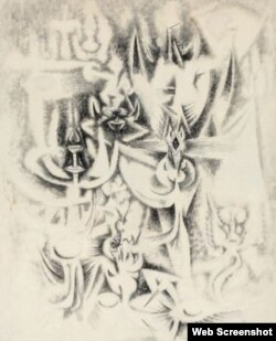 "Sur les traces" de Wifredo Lam.