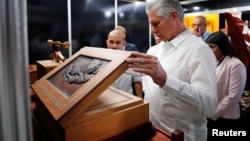 Miguel Díaz-Canel en la inauguración del Festival Habanos en Cuba. 