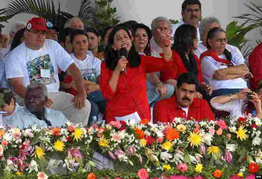 Lazo en Managua, Nicaragua para actos por la llegada al poder de los sandinistas