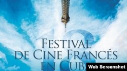 Afiche oficial del Festival de Cine Francés en Cuba.