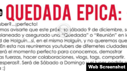 Convocatoria reunión de youtubers cubanos