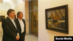 El President Ximo Puig y el conseller de Economía, Rafa Climent visitan el Museo Nacional de Bellas Artes de La Habana, donde hay 32 cuadros de Joaquín Sorolla.