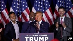 El candidato Donald Trump en Nashua, New Hampshire, el 23 de enero de 2024. (AP/Pablo Martínez Monsivais).