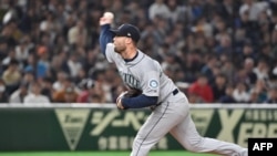 El cerrador de los Seattle Mariners Hunter Strickland.