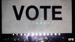 Concierto "Get Out the Vote" en apoyo a Hillary Clinton, en Cleveland, Ohio.