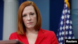 Jen Psaki, secretaria de prensa de la Casa Blanca, advirtió que Rusia podría intentar usar armas químicas y biológicas contra Ucrania. (Reuters/Jonathan Ernst).