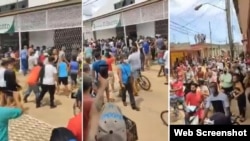 Protesta del 11 de julio en Güira de Melena. (Captura de video/Facebook)