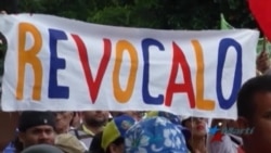 Venezolanos demandan revocatorio en protesta callejera