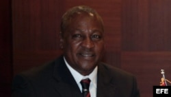 Fotografía de archivo de John Dramani Mahama.