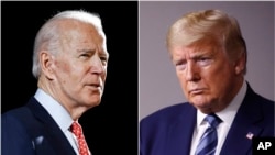 El presidente Donald Trump y su rival en las elecciones del 3 de noviembre, Joe Biden (AP Photo/File).