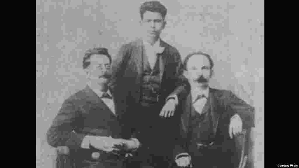 José Martí con su amigo Fermín Domínguez y Panchito Gómez Toro.&nbsp;