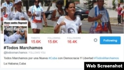 La etiqueta #TodosMarchamos lleva a fotos de activistas de Derechos Humanos.