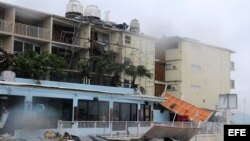 Vista de los daños en Daytona Beach, Florida (EEUU) hoy, viernes 7 de octubre de 2016.