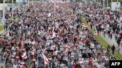 Marcha de los Héroes en Minsk el 13 de septiembre (TUT.BY / AFP).