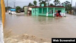 Sancti Spíritus bajo el agua tras el paso de la tormenta subtropical Alberto. (Foto: Escambray)