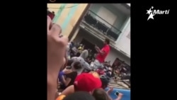 Samuel Pupo Martínez durante la protesta en Cárdenas el 11 de julio