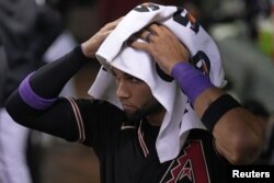 Lourdes Gurriel Jr. jugando para los Arizona Diamondbacks. Foto: Joe Camporeale-USA TODAY Deportes vía Reuters.