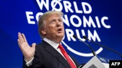 Trump en el Foro Económico de Davos, Suiza. 