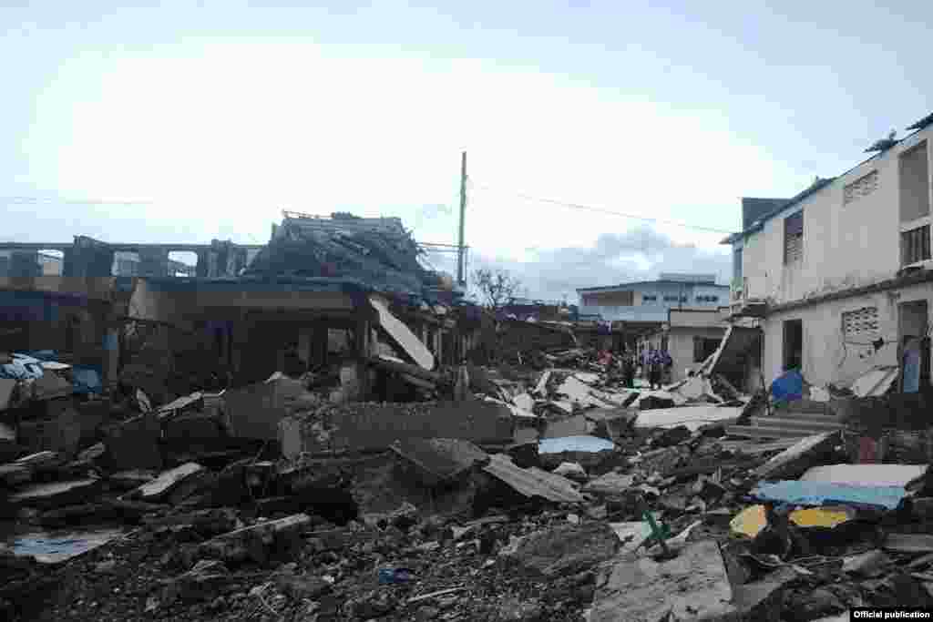 El impacto de Matthew en Baracoa. Foto Tomada de Radio Baracoa.